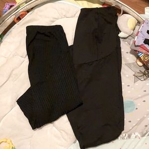 Black Maternity Bottoms (size small-medium)